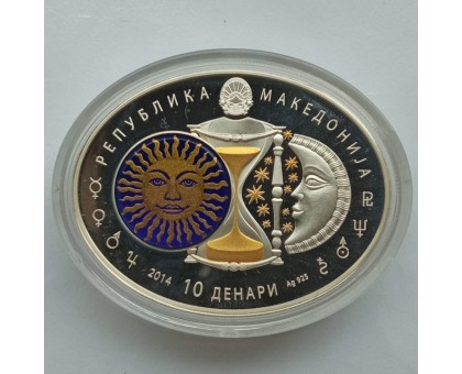 Македония 10 денаров 2014. Знаки зодиака - Весы, серебро