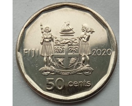 Фиджи 50 центов 2020. 50 лет Независимости