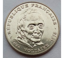 Франция 5 франков 1994. 300 лет со дня рождения Вольтера