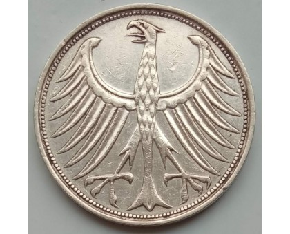 Германия (ФРГ) 5 марок 1964 серебро