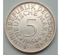 Германия (ФРГ) 5 марок 1964 серебро