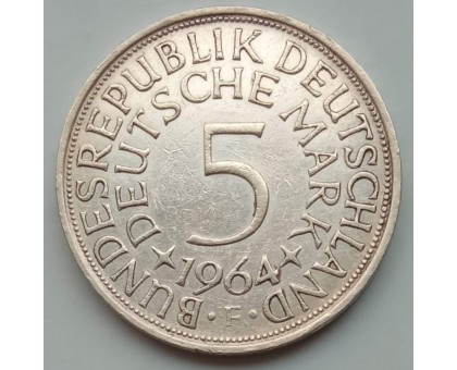 Германия (ФРГ) 5 марок 1964 серебро