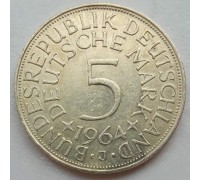 Германия (ФРГ) 5 марок 1964 серебро