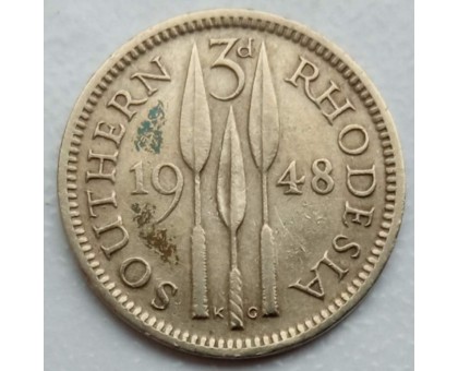 Южная Родезия 3 пенса 1948
