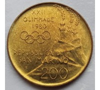 Сан-Марино 200 лир 1980. XXII летние Олимпийские Игры, Москва 1980