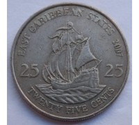 Восточные Карибы 25 центов 2002-2007