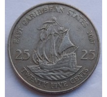 Восточные Карибы 25 центов 2002-2007