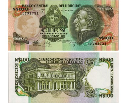 Уругвай 100 песо 1987