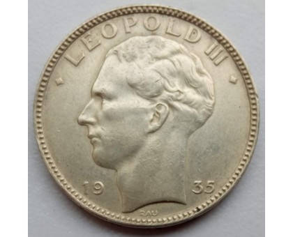 Бельгия 20 франков 1935 (серебро)