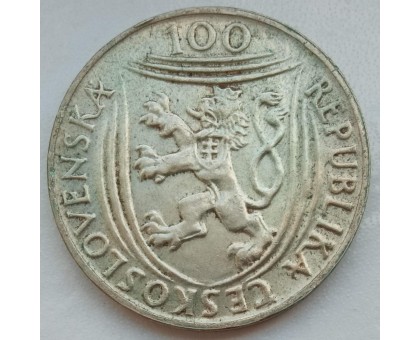 Чехословакия 100 крон 1951. 30 лет Коммунистической партии, серебро