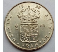 Швеция 2 кроны 1958 серебро
