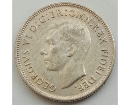 Австралия 1 флорин 1951. 50 лет Федерации, серебро
