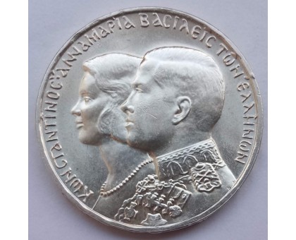 Греция 30 драхм 1964. Королевская свадьба (серебро)
