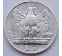 Италия 5 лир 1929 серебро