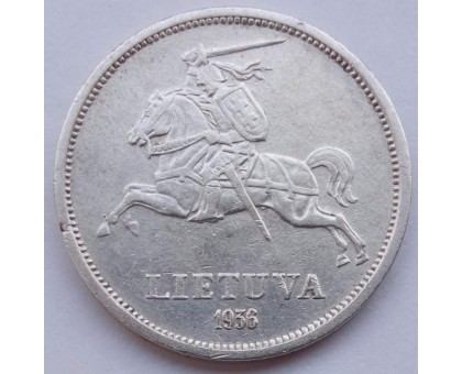Литва 5 лит 1936 (серебро)