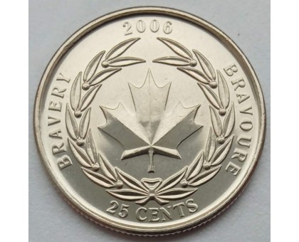 Канада 25 центов 2006. Ордена и медали Канады - Медаль за храбрость