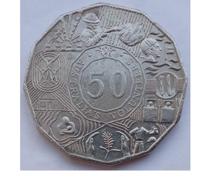 Австралия 50 центов 2003. Австралийские волонтеры