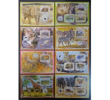 Набор сувенирных почтовых блоков Габон, 8 шт (19110)