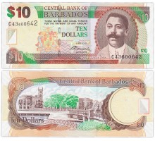 Барбадос 10 долларов 2007-2012