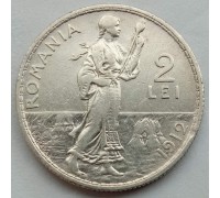 Румыния 2 лея 1912, серебро