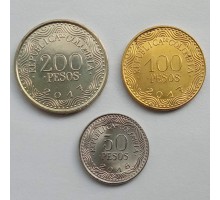 Колумбия 2017-2018. Набор 3 монеты