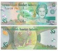 Каймановы острова 5 долларов 2010