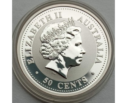 Австралия 50 центов 2007. Год свиньи, серебро