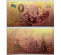 Сувенирная пластиковая банкнота 0 евро Чемпионат мира по футболу 2018 г. в России ФИФА Португалия