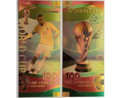 Сувенирная пластиковая банкнота Чемпионат мира по футболу 2018 г. ФИФА (Неймар)