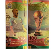 Сувенирная пластиковая банкнота Чемпионат мира по футболу 2018 г. ФИФА (Мбаппе)