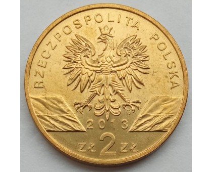 Польша 2 злотых 2013. Зубр