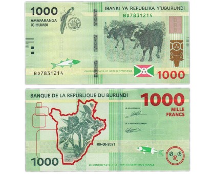 Бурунди 1000 франков 2021