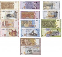 Сирия 2009-2021. Набор 7 банкнот