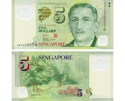 Сингапур 5 долларов 2005 (2016) полимер