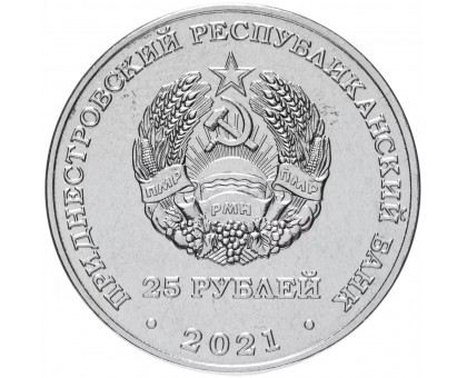 Приднестровье 25 рублей 2021. 30 лет возрождению Черноморского казачьего войска