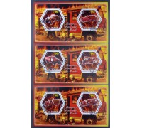 Набор сувенирных почтовых блоков Чад, 3 шт