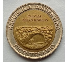 Аргентина 1 песо 2010 200 лет Аргентине - ледник Перито-Морено