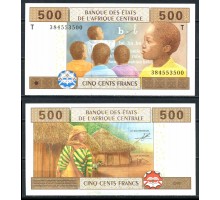 Центральная Африка 500 франков 2002 (литера T Конго)