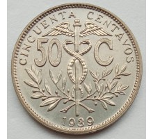 Боливия 50 сентаво 1939 UNC