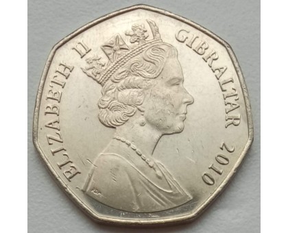 Гибралтар 50 пенсов 2010. Захват Гибралтара UNC