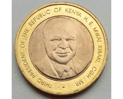 Кения  40 шиллингов 2003. 40 лет независимости UNC