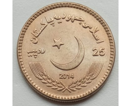 Пакистан 25 рупий 2014. 50 лет подводному флоту UNC