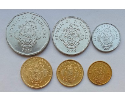 Сейшелы 2004-2012. Набор 6 монет UNC