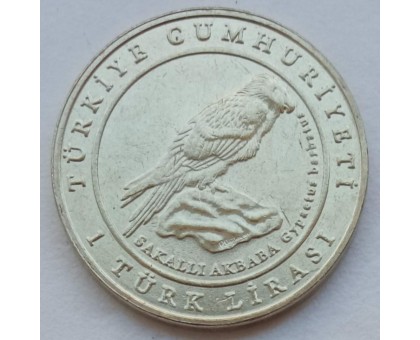 Турция 1 лира 2009. Орел-могильник UNC