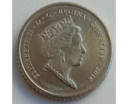 Гибралтар 5 пенсов 2018 UNC