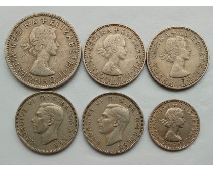Великобритания 1937-1967. Набор 6 монет