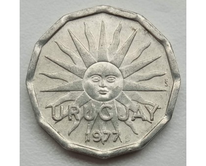 Уругвай 2 сентесимо 1977 UNC