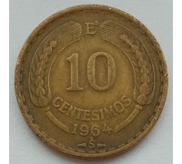 Чили 10 сентесимо 1960-1970