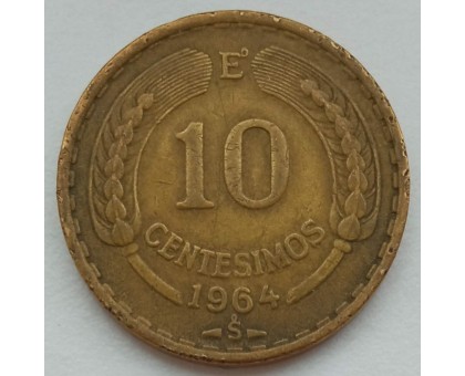 Чили 10 сентесимо 1960-1970