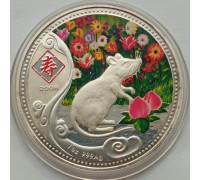 Ниуэ 1 доллар 2008. Китайский гороскоп - год крысы (серебро)